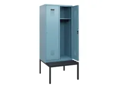 locker met bank,HxBxD 1950x800x815mm,2vak,vak B 400mm,cilinderslot