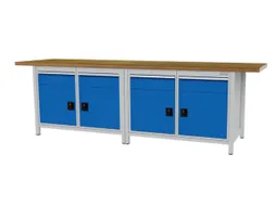 werkbank,HxBxD 860x2800x750mm,onderstel RAL9005,fronten RAL7035