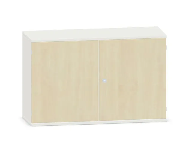 kantoorkast,HxBxD 770x1200x430mm,decor romp wit,decor front esdoorn