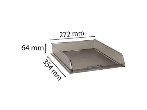 OUTLET Brievenbak B4 grijs transparant