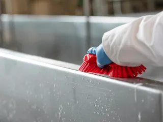 Vikan Hygiene extra grote handborstel extra harde vezels 230mm Rood - 4