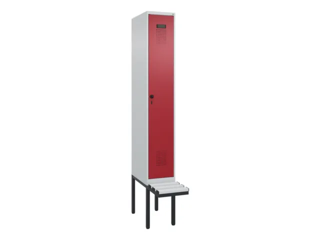 locker met bank,voor scheiding van kleding,HxBxD 2120x300x815mm,1vak