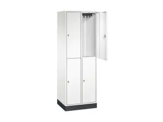 Dubbeldekse garderobekast,HxBxD 1950x620x500mm,2x2vak.,vak B 260mm - 1
