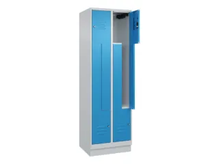 Z-garderobekast,HxBxD 1950x600x500mm,vak B 150/300mm,cil.-slot,sokkel - 2