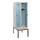 locker met bank,HxBxD 1950x600x815mm,2vak,vak B 300mm,draaigrendel