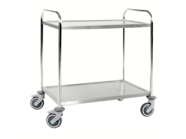 RVS etagewagen,draagverm. 100kg,2etage(s),laadvl. LxB 825x500mm