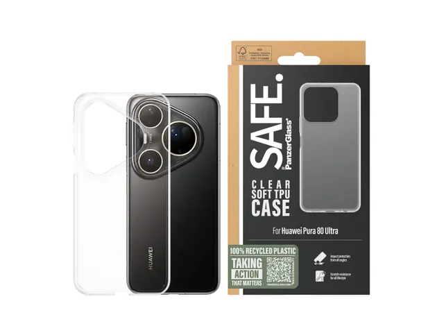 PanzerGlass SAFE. by TPU Case Transparent Huawei Pura 80 Ultra, Hou