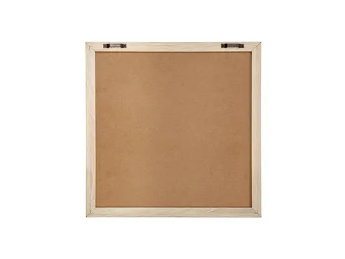 Letterbord Zwart 30x30cm licht houten frame