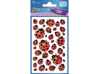 papieretiket Z-design Creative pakje a 3 vel lieveheersbeestjes - 1