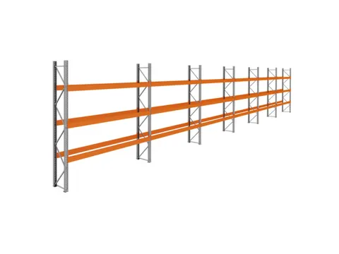 palletstelling,basis+5xaanbouw,HxBxD 3990x22300x750mm,vakl. 3400kg