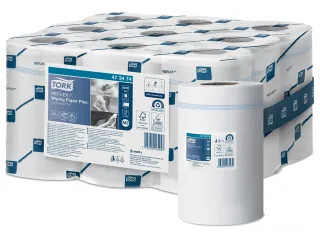 Poetsrol Tork 473474 Reflex M3 Centerfeed Mini Plus 2-laags 9 rollen - 1