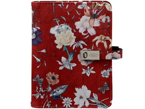 Organizer Kalpa Pocket+agenda 2025-2026 7dagen/2pagina's bloemen bruin