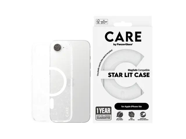 PanzerGlass CARE by Star Lit Case w. White Qi Compatible iPhone