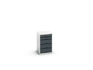 ladekast HxBxD 800x525x550mm 5laden romp RAL7035 front RAL7016 - 2