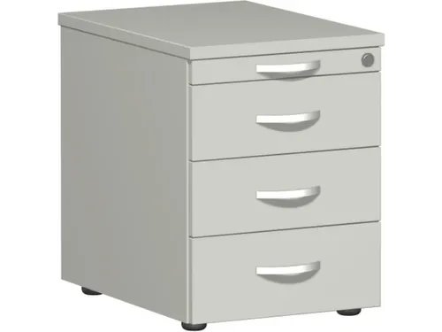 mobiel ladeblok,HxBxD 570x430x600mm,4lade(n),cil.-slot,romp lichtgrijs