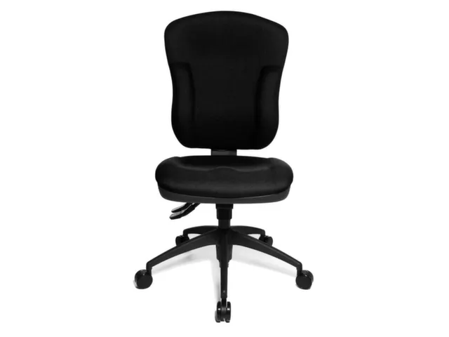 chaise de bureau pivotante,Mécan. synchrone,assise tissu noir