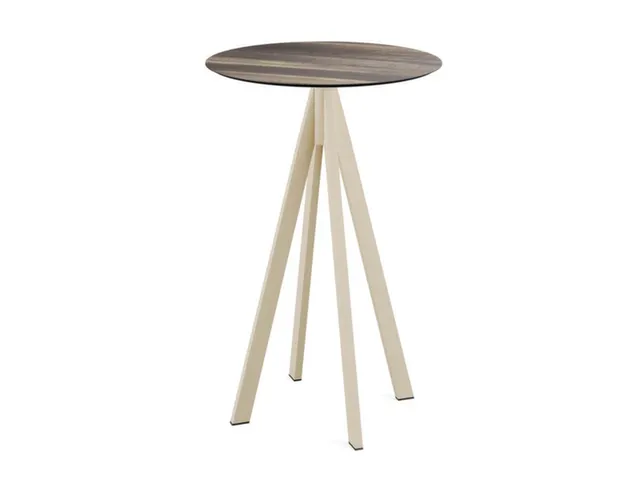 statafel,HxØ 1090x700mm,rond,4voeten zandkleuren