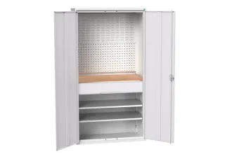 Systeemkast 2000x1050x550mm 2xlegbord 1lade RAL7035 - 1