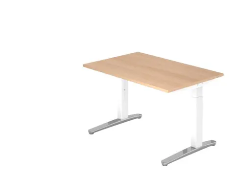 In hoogte verstelbaar bureau,HxBxD 680-850x1200x800mm,blad eiken