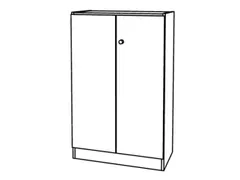 kantoorkast,HxBxD 1270x800x420mm,2xhouten vloer,3ordnerhoogte,romp wit