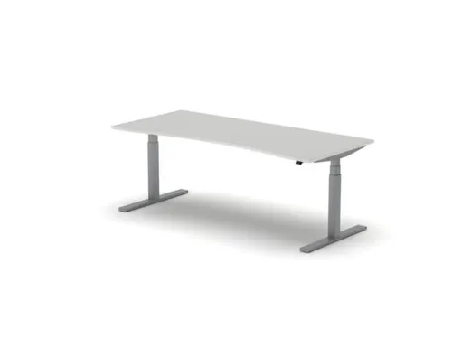 Elektrisch ihv bureau,HxBxD 650-1310x2000x900/800mm,blad wit