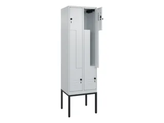 Z-garderobekast,HxBxD 2120x600x500mm,vak B 150/300mm,draaigrendel - 2