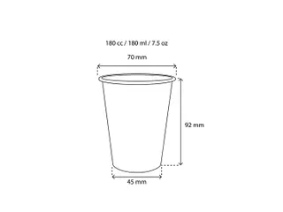 Biologische Koffie Beker Karton 180ml Groene Blaadjes 100 Stuks - 2
