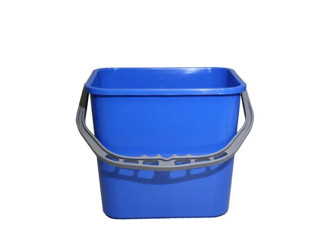 Emmer kunststof blauw rechthoek 12 Liter