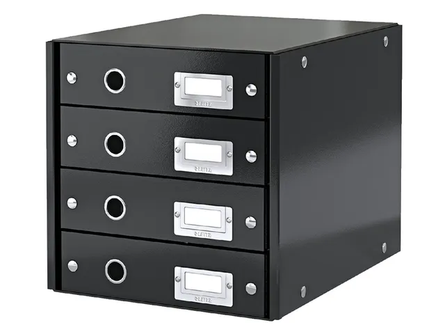 Ladenbox 4 Laden Leitz Click & Store 4 Laden Zwart 81% gerecycled kart