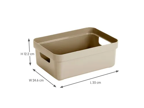 Sigma Home opbergbox 9L beige - 35x24,6x12,2cm