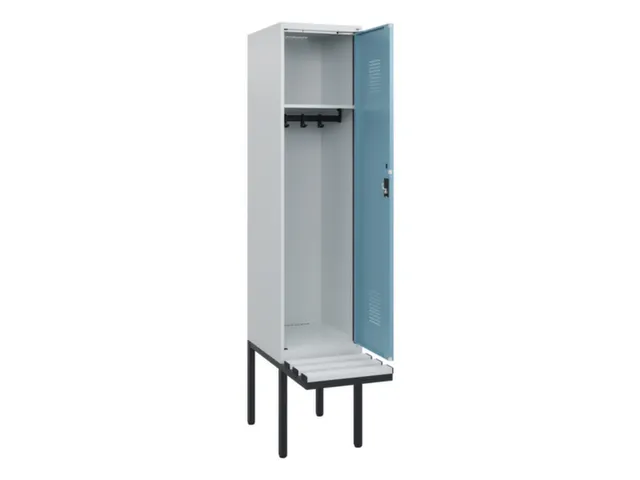 locker met bank,HxBxD 1950x400x815mm,1vak,vak B 400mm,cilinderslot