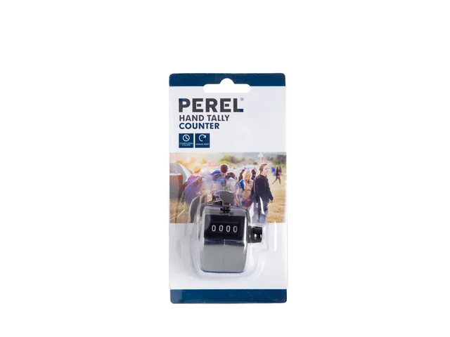 Personenteller Perel met cijfers 0 tot 9999 zilver