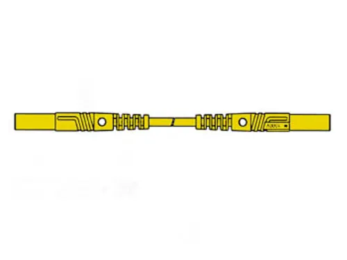 Spuitgegoten Meetsnoer Met Contactbeveiliging 4mm 25cm / Geel (MLB/GG-