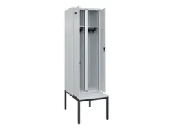 locker met bank,voor scheiding van kleding,HxBxD 2120x600x815mm,2vak
