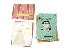 Wenskaart Paperclip huwelijk navulset à 6 stuks