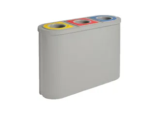 Vepabins Afvalscheidingsunit Triomf 3x45 Liter Afvalstromen Lichtgrijs - 1