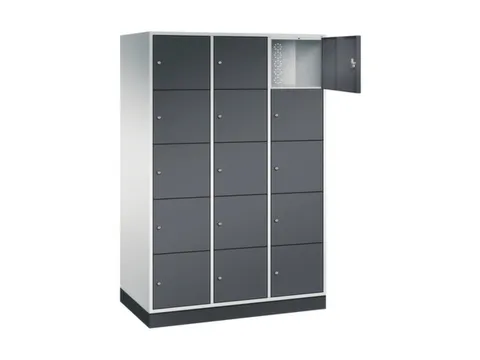 grootvolume-lockersysteem,RAL 7035/RAL 7021,HxBxD 1950x1220x600mm