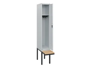 locker met bank,HxBxD 1950x300x815mm,1vak,vak B 300mm,cil.-slot - 2