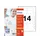 Naambadge Avery Office 43x81 20 x blauw met clip