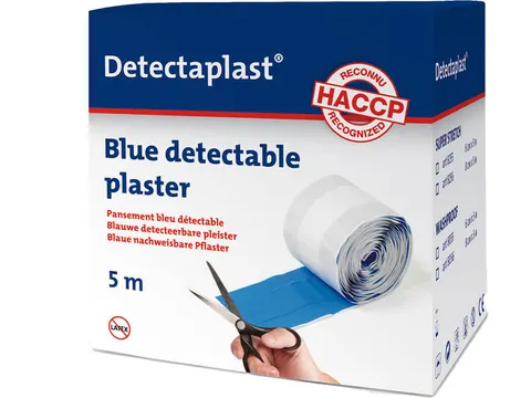 Detectaplast 8255 Textielpleister Elastisch Blauw 6cm x 5 meter