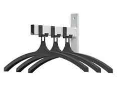 Wandgarderobe HIQ 3 hangers aluminiumgrijs