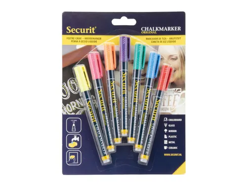 Krijtstift Securit Sma-100 Rond 1-2mm Assorti 7 Stuks