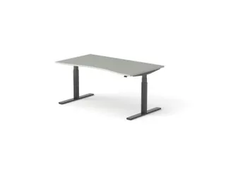 Elektrisch ihv bureau,HxBxD 650-1310x1600x900/800mm,blad lichtgrijs - 1