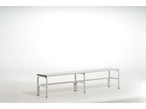 omkleedbank,HxLxD 450x1500x350mm,alu. lijsten,frame RVS RAL7035