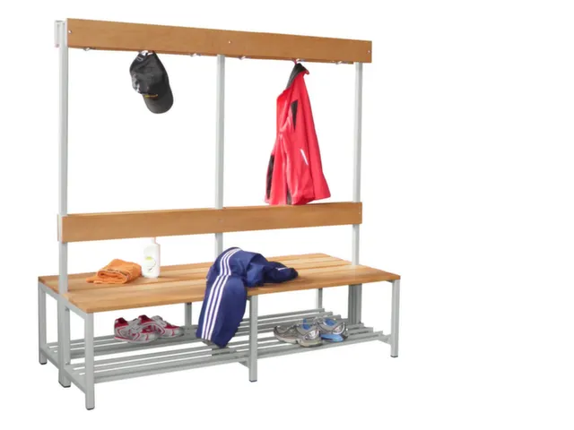 banc double,HxLxP 1600x2000x770mm,piètement RAL7035
