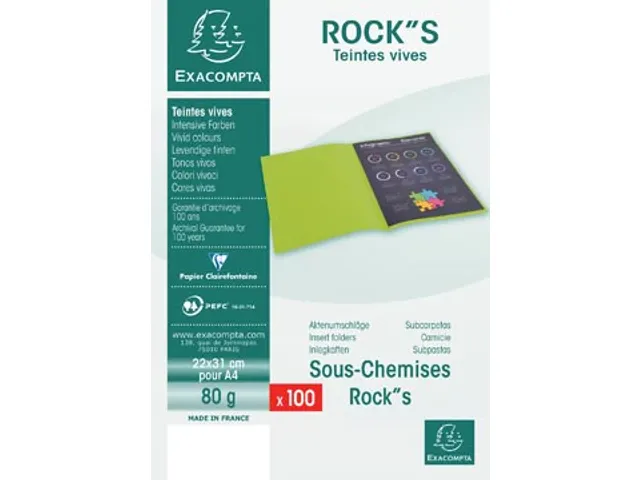 Rock's 80 dossiermap 22x31cm 100 stuks dennengroen