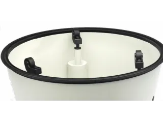 verrijdbaar opstapje,kunststof,RAL7035,trede Ø 283mm,3geveerde wielen - 5
