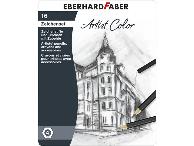 Tekenset Eberhard Faber Artist Color bliketui 16 stuks