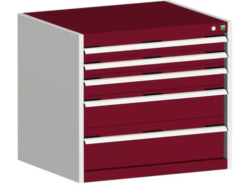 ladekast HxBxD 700x800x525mm 5laden romp RAL7035 front RAL3004
