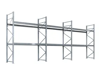 palletstelling,basis+2xaanbouw,HxBxD 4500x8590x1100mm,vakl. 1000kg - 1